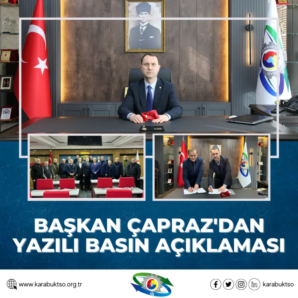 BAŞKAN ÇAPRAZ’DAN YAZILI BASIN AÇIKLAMASI