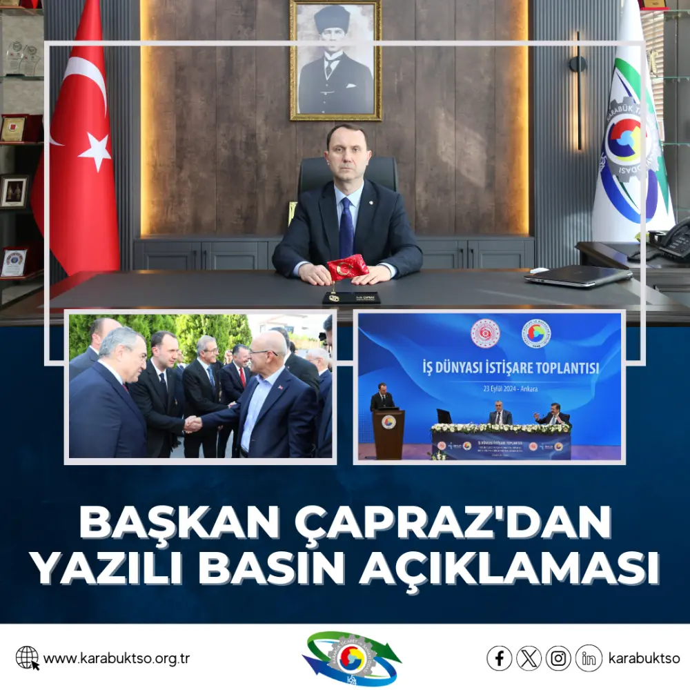 BAŞKAN ÇAPRAZ’DAN YAZILI BASIN AÇIKLAMASI