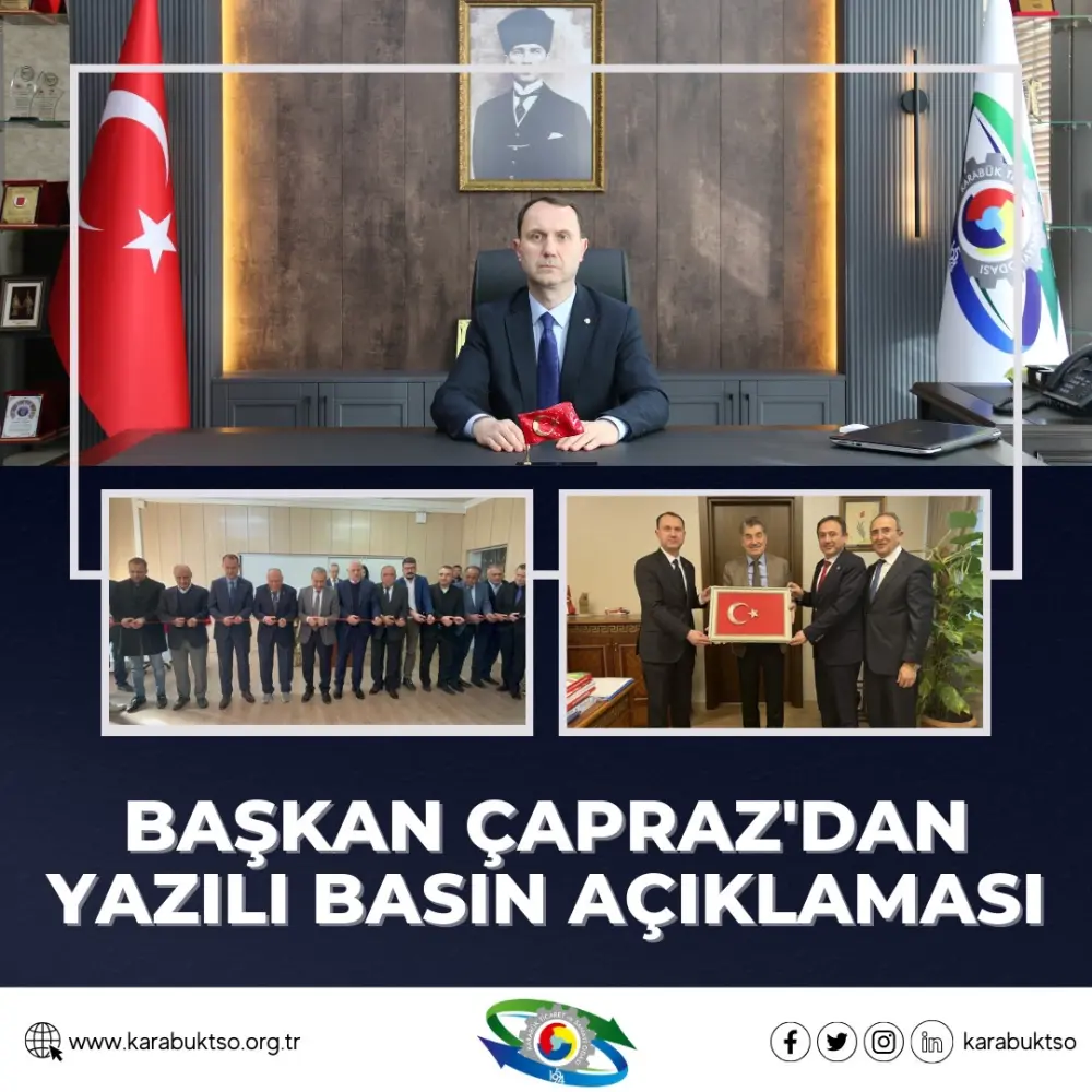 BAŞKAN ÇAPRAZ’IN YAZILI BASIN AÇIKLAMASI