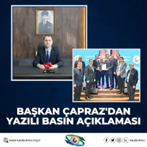 BAŞKAN ÇAPRAZ’DAN YAZILI BASIN AÇIKLAMASI