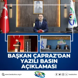 YÖNETİM KURULU BAŞKANI ÇAPRAZ’DAN YAZILI BASIN AÇIKLAMASI