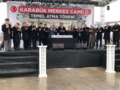 KARABÜK MERKEZ CAMİİ’NİN TEMELİ ATMA TÖRENİ GERÇEKLEŞTİ