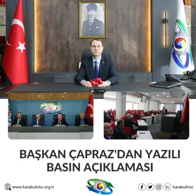 YÖNETİM KURULU BAŞKANI ÇAPRAZ’DAN YAZILI BASIN AÇIKLAMASI