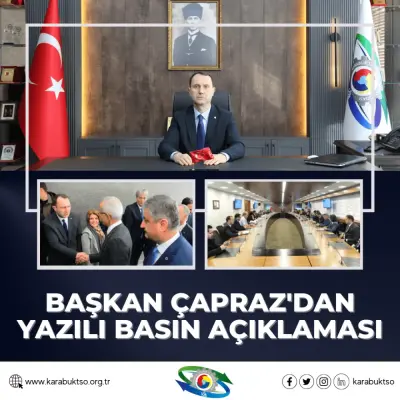 BAŞKAN ÇAPRAZ’DAN YAZILI BASIN AÇIKLAMASI