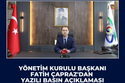 BAŞKAN ÇAPRAZ'DAN YAZILI BASIN AÇIKLAMASI