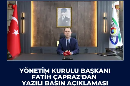 BAŞKAN ÇAPRAZ'DAN YAZILI BASIN AÇIKLAMASI