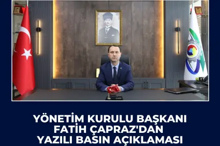 BAŞKAN ÇAPRAZ'DAN YAZILI BASIN AÇIKLAMASI