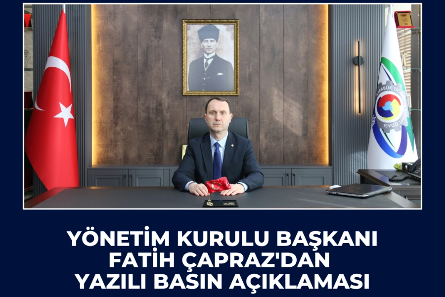 8 MAYIS TARİHLİ YAZILI BASIN AÇIKLAMASI