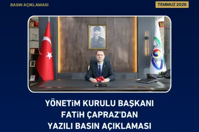 YÖNETİM KURULU BAŞKANI FATİH ÇAPRAZ'DAN YAZILI BASIN AÇIKLAMASI