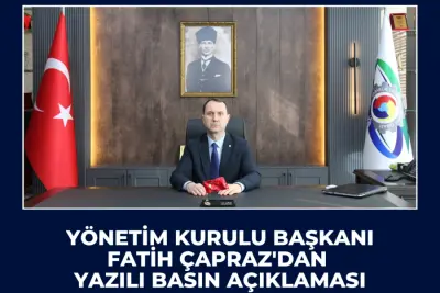 YÖNETİM KURULU BAŞKANI FATİH ÇAPRAZ'DAN YAZILI BASIN AÇIKLAMASI