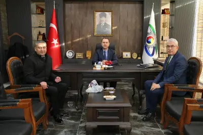 ŞUBE MÜDÜRÜ HAÇAT’TAN BAŞKAN ÇAPRAZ’A ZİYARET