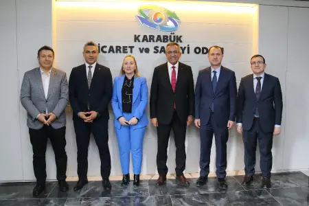 BAKANLIK YETKİLİLERİ VE KARABÜK DEFTERDARI YELİMLİEŞ’DEN KTSO’YA ZİYARET
