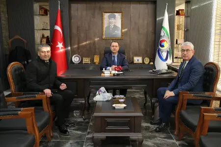 ŞUBE MÜDÜRÜ HAÇAT’TAN BAŞKAN ÇAPRAZ’A ZİYARET